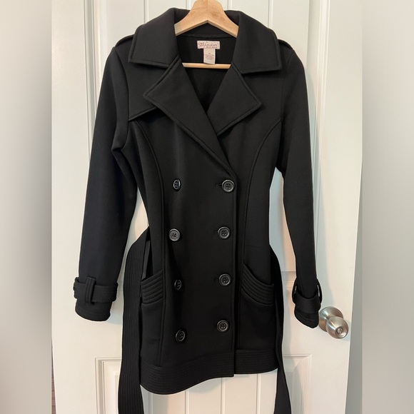Burlington Coat Black Pea Coat - Picture 2 of 10
